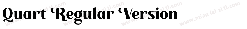 Quart Regular Version字体转换